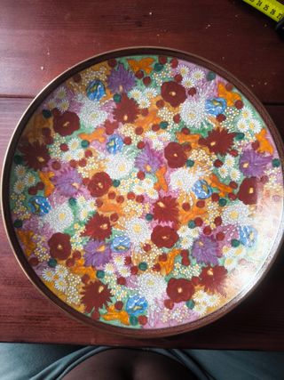 Plato Decorativo Japonés Satsuma 1945-1960