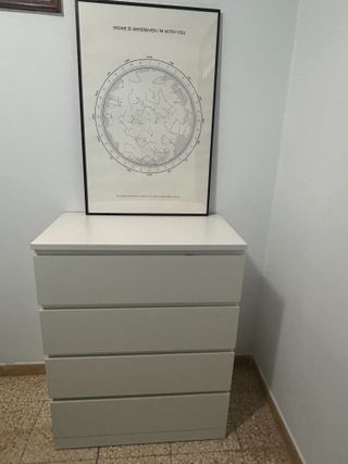 Cómoda IKEA MALM 4 cajones blanca – como nueva