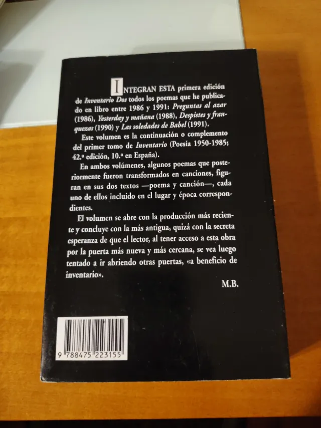 Inventario dos: Poesía completa, 1986-1991 (Co...