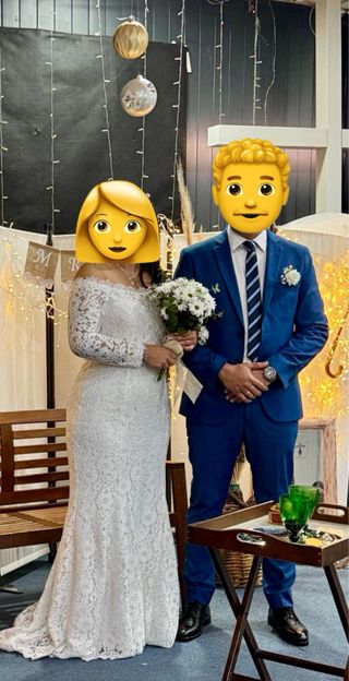 Traje azul ceremonia