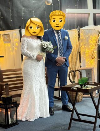 Traje azul ceremonia