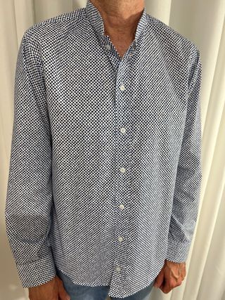 Camisa de hombre azul y blanca Talla L