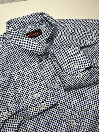 Camisa de hombre azul y blanca Talla L