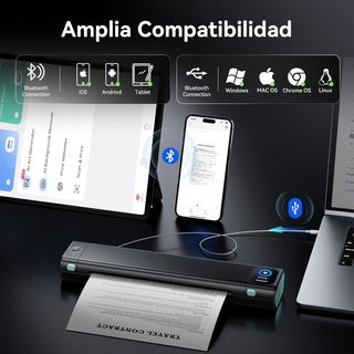 Impresora Térmica Portátil A4 con Pantalla Táctil