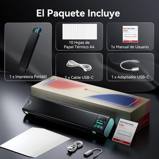 Impresora Térmica Portátil A4 con Pantalla Táctil