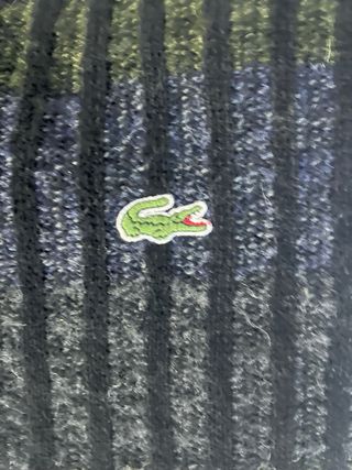 Jersey Lacoste Rayas Negro Verde Oliva