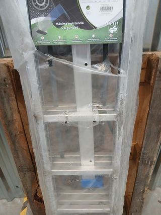 Rolan ESCALERA de Aluminio Plateado, 7 Pasos