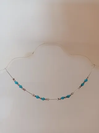 Collar Plata Ley Piedras Turquesa