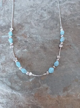 Collar Plata Ley Piedras Turquesa