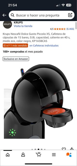 Cafetera Krups Dolce Gusto Piccolo XS
