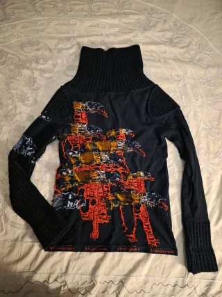 Jersey Desigual REVERSIBLE talla S-M cuello alto