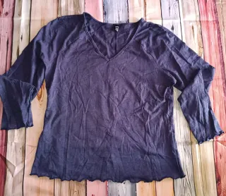 Camiseta azul marino manga larga