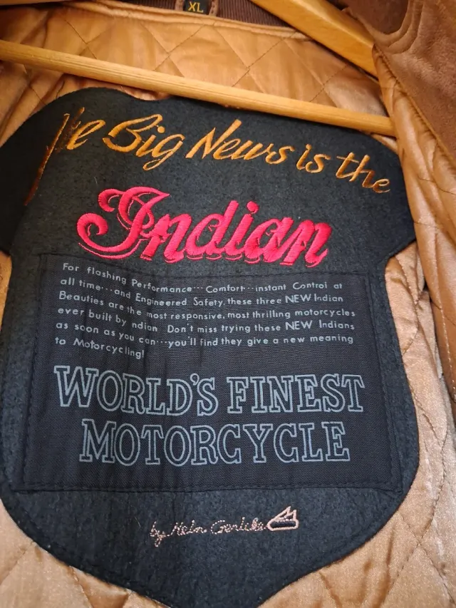 Cazadora Piel Motera Indian XL