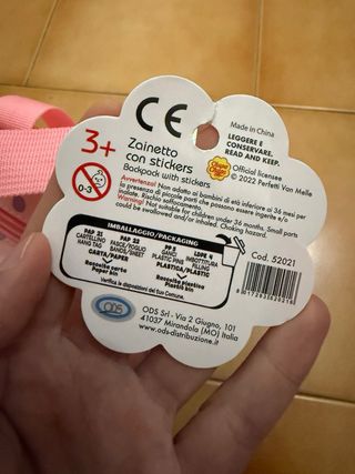 Zainetto Chupa Chups rosa con stampa