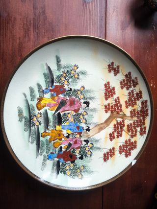 Plato Satsuma Japonés Geishas Arce