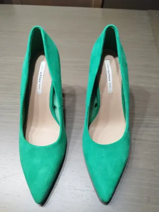 Zapatos de tacón verde