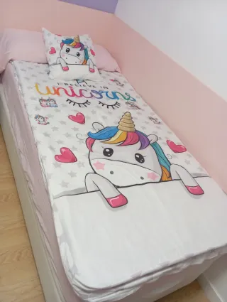 Saco nórdico cama 90 infantil unicornios