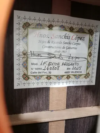 Guitarra Flamenca Hnos. Sanchis Lopez 1F