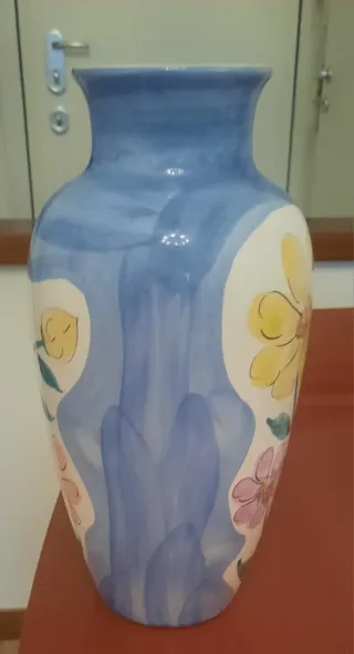 Vaso ceramica decorato fiori