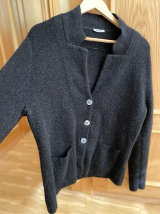 Cardigan Kyra Lana Alpaca Negro 