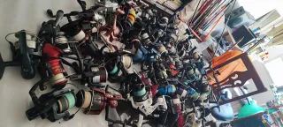 Lote de carretes de pesca