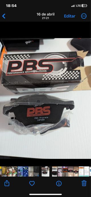Pastillas Freno Delanteras PBS 8138 Prorace