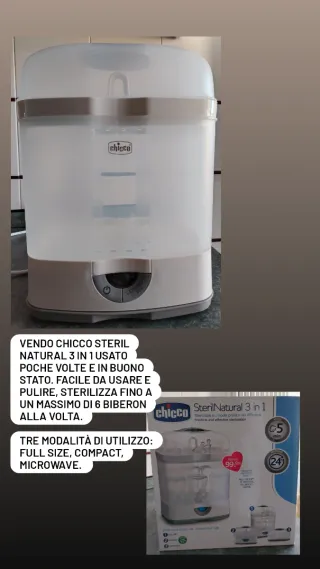Sterilizzatore Chicco SterilNatural 3in1