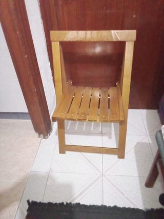 2    Silla de madera para terraza o jardín resiste