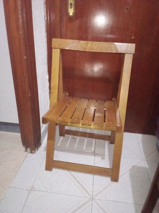 2    Silla de madera para terraza o jardín resiste