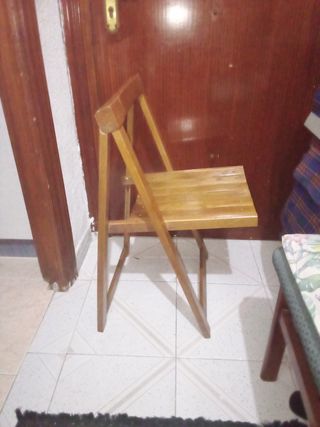 2    Silla de madera para terraza o jardín resiste