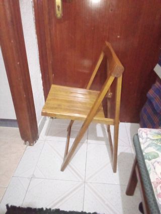 2    Silla de madera para terraza o jardín resiste