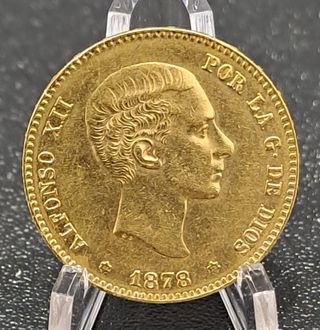 MONEDA ORO 25 PESETAS 1878 ALFONSO XII