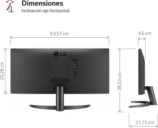 Monitor LG 26 pulgadas IPS Negro/Multicolor   