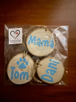 Adornos de navidad.
Tronquitos personalizados.
