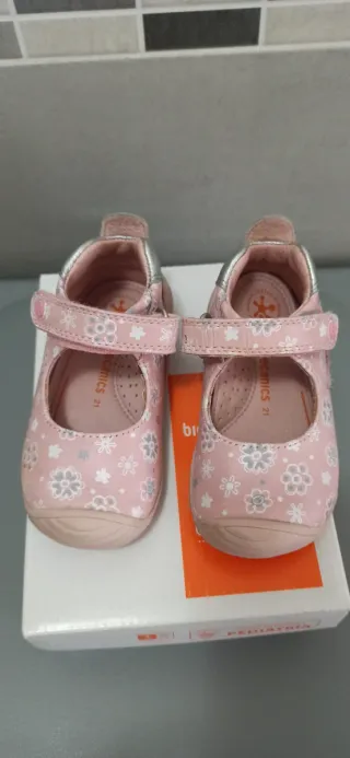 Scarpine bimba rosa con fiori Biomecanics