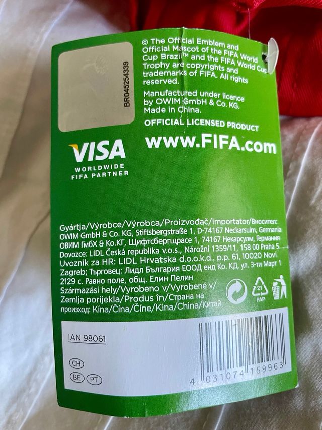 Boné FIFA World Cup Brazil 2014 Portugal