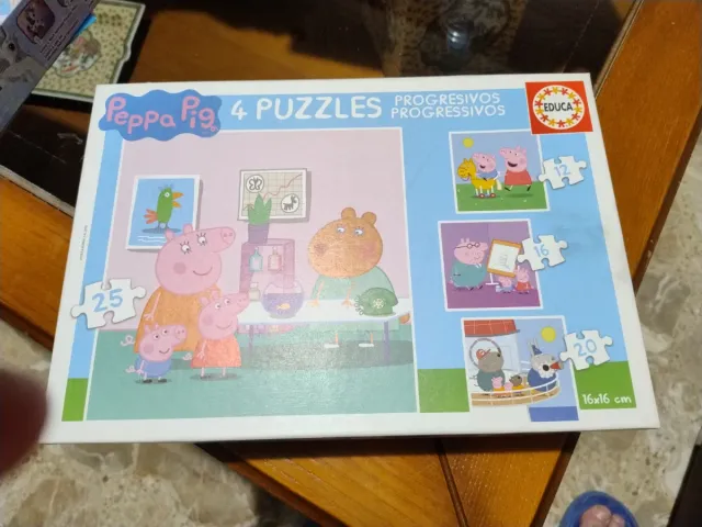 4 Puzzles Progresivos Peppa Pig Educa