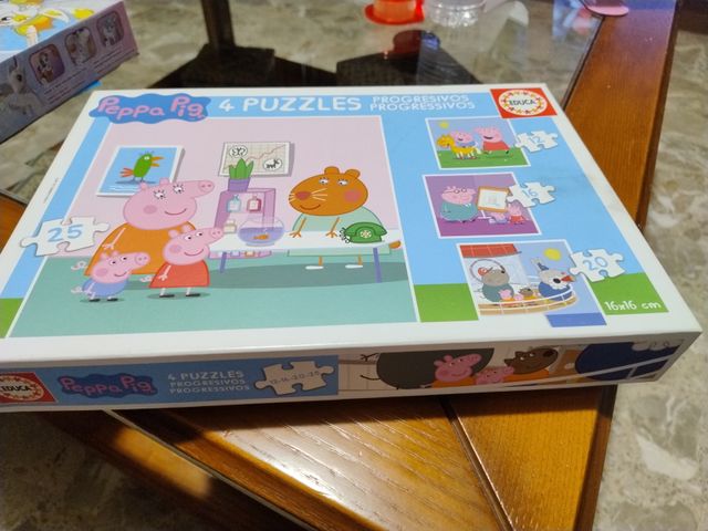 4 Puzzles Progresivos Peppa Pig Educa