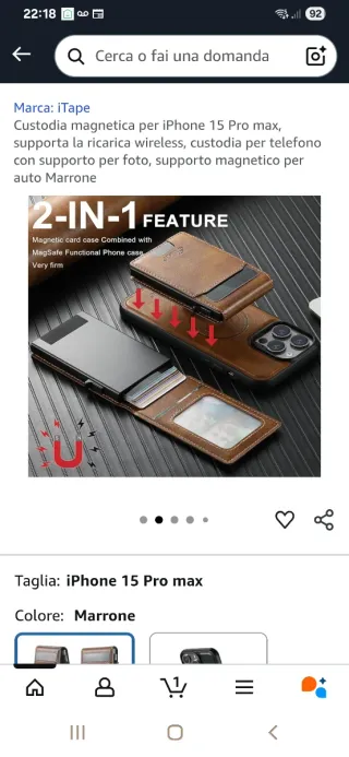 Portatessere similpelle  con chiusura magnetica