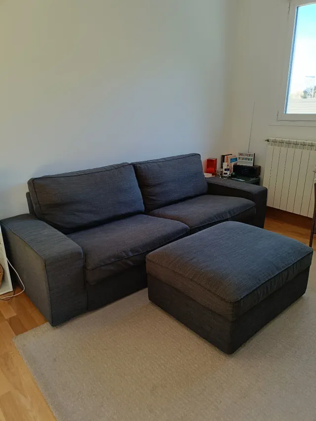 Sofá KIVIK IKEA Gris Tela