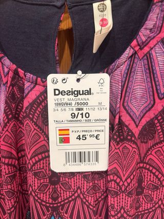 Vestido Desigual niña talla 9/10