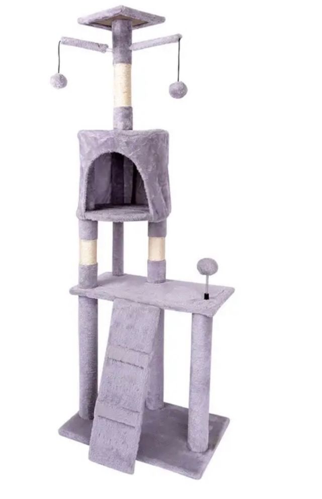 Rascador gato gris 140cm nuevo