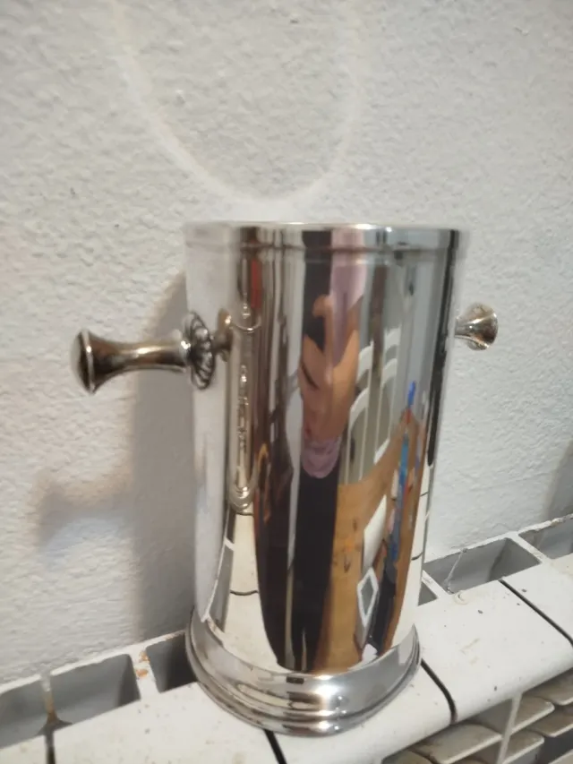 Cubitera de alpaca con asas