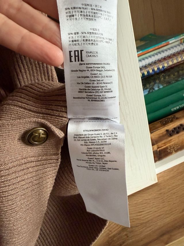 Vestido Guess marrón botones