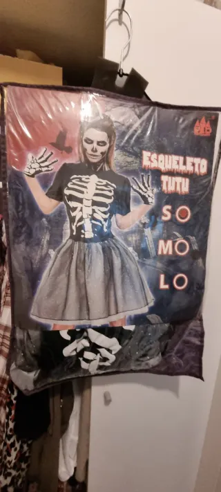Disfraz Esqueleto Tutú Mujer Talla M