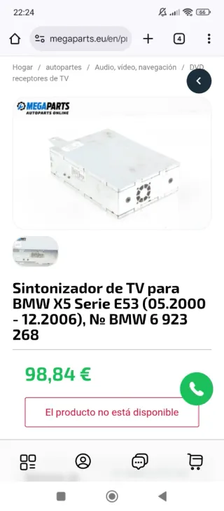 Módulo TV video BMW e39 E46 X5 e38