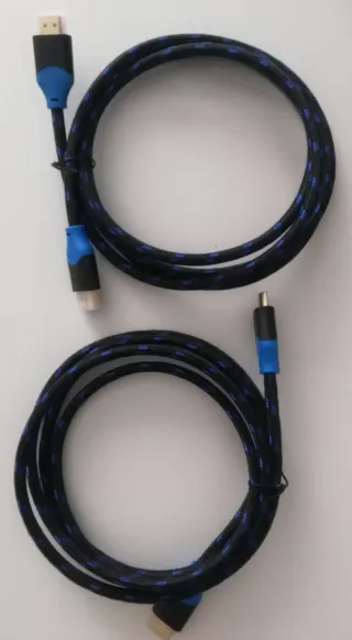 Cables HDMI 1.5m Trenzado Negro/Azul