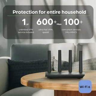 Router WiFi 6 VPN Encrouter ENC-AX1800A