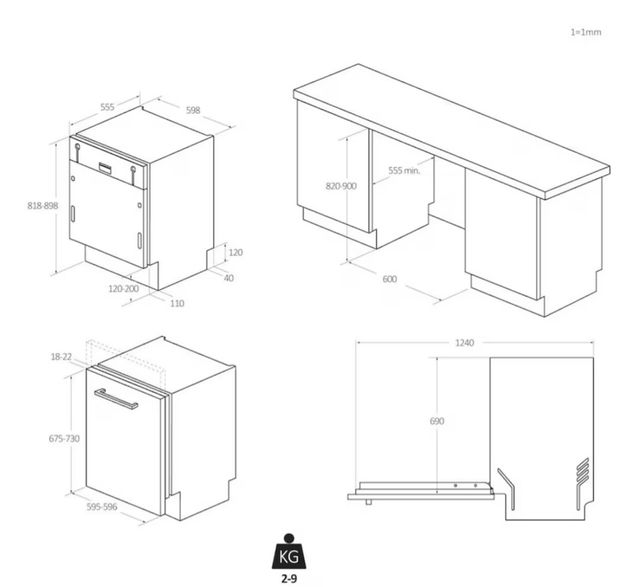 Lavavajillas integrable 60 cm - HAIER XI 4C4S0SB,