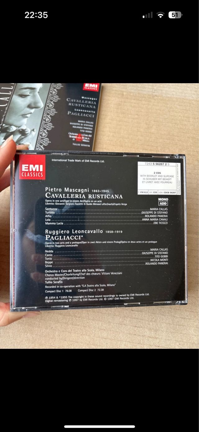 Maria Callas - Cavalleria Rusticana / Pagliacci